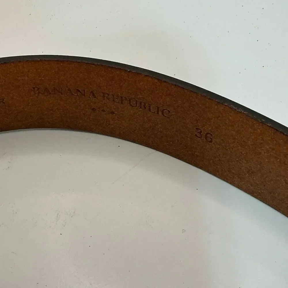 Banana Republic Brown Leather Belt Men’s Size 36 1.25” Casual Dress